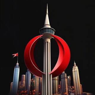Canoecircus style, Midjourney V6.1: bold minimalist logo design for Istanbul city municipal services
