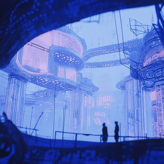 Contourvista style, Midjourney V6.1: cinematic shot from sci-fi movie