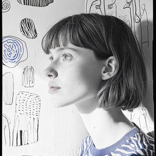 Contourvista style, Midjourney V6.1: photographic portrait of female protagonist