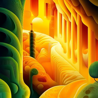 Radiant Highway Futurism style, Midjourney V6.1: abstract 3D render