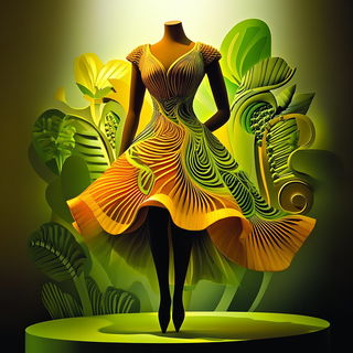 Radiant Highway Futurism style, Midjourney V6.1: haute-couture fashion outfit