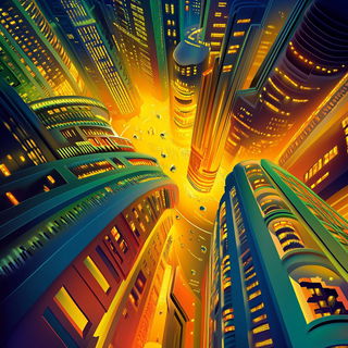 Radiant Highway Futurism style, Midjourney V6.1: technical infrastructure blueprint schematics