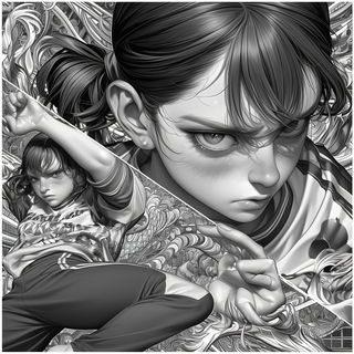 Apatite Lake Engines style, Midjourney V6.1: black-and-white manga comic strip