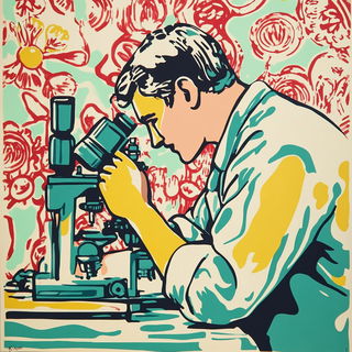 Onyx Splattersilk style, Midjourney V6.1: editorial illustration for popular scientific magazine cover