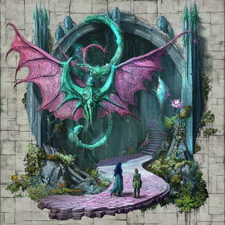 Tenonwild style, Midjourney V6.1: retro fairy-tale illustration