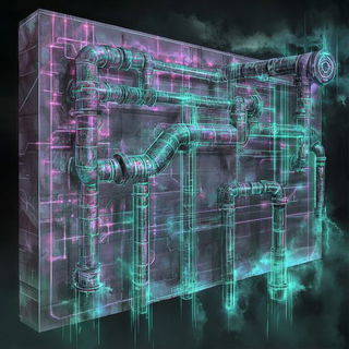 Tenonwild style, Midjourney V6.1: technical infrastructure blueprint schematics