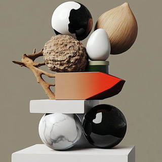 Tidal Monolithics style, Midjourney V6.1: abstract 3D render