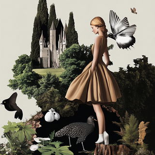 Tidal Monolithics style, Midjourney V6.1: retro fairy-tale illustration