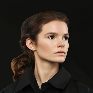 Tidal Monolithics style, Midjourney V6.1: photographic portrait of female protagonist