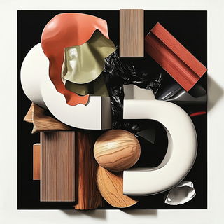 Tidal Monolithics style, Midjourney V6.1: typographic composition with large letters