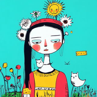 Hatchwild style, Midjourney V6.1: traditional folk art