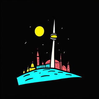 Hatchwild style, Midjourney V6.1: bold minimalist logo design for Istanbul city municipal services