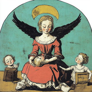 Hatchwild style, Midjourney V6.1: classical 18th-century oil painting