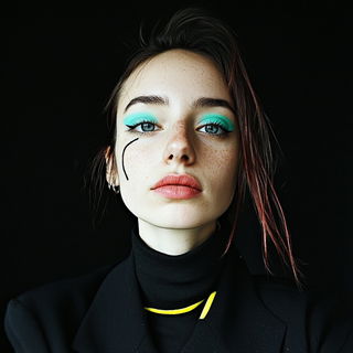 Hatchwild style, Midjourney V6.1: photographic portrait of female protagonist