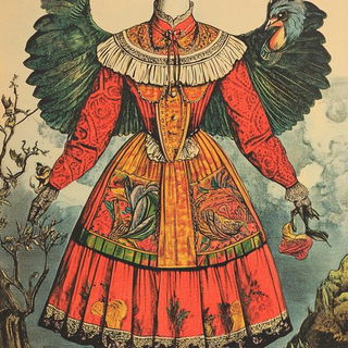 Amaterasu Panelworks style, Midjourney V6.1: haute-couture fashion outfit