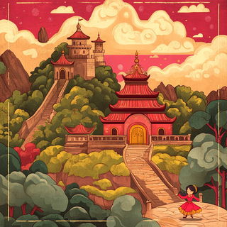 Botanitectonics style, Midjourney V6.1: retro fairy-tale illustration