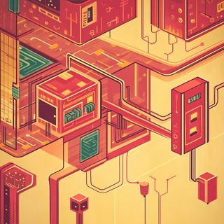 Botanitectonics style, Midjourney V6.1: technical infrastructure blueprint schematics