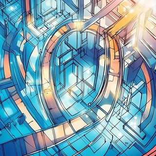 Marblegate Velocism style, Midjourney V6.1: technical infrastructure blueprint schematics