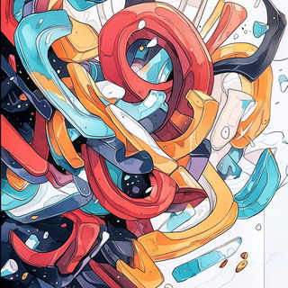 Marblegate Velocism style, Midjourney V6.1: typographic composition with large letters