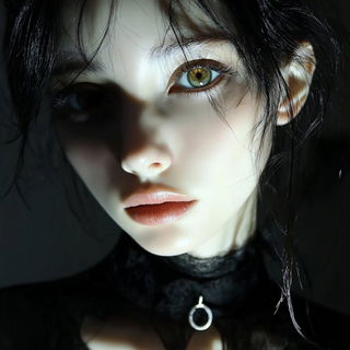 Riverthorn style, Midjourney V6.1: photographic portrait of female protagonist