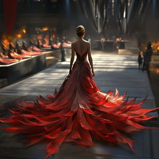 Cloudsea Megastructure style, Midjourney V6.1: haute-couture fashion outfit