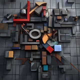 Cloudsea Megastructure style, Midjourney V6.1: typographic composition with large letters