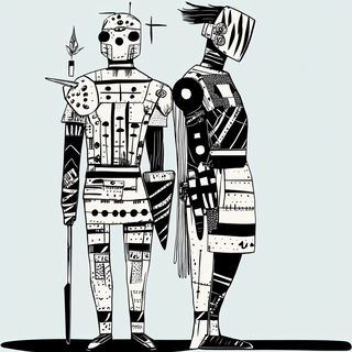 Sediment Bloom style, Midjourney V6.1: concept art character design of retropunk steam knight