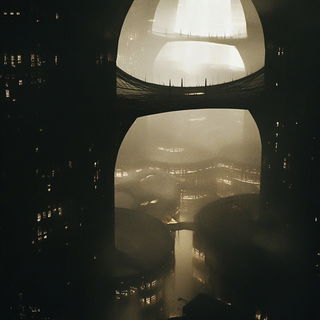 Stormcut Lithomotion style, Midjourney V6.1: megacity with futuristic bioarchitecture