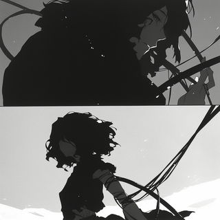 Stormcut Lithomotion style, Midjourney V6.1: black-and-white manga comic strip