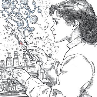 Stratacinder style, Midjourney V6.1: editorial illustration for popular scientific magazine cover
