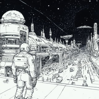 Stratacinder style, Midjourney V6.1: cinematic shot from sci-fi movie