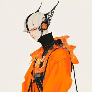 Clockwork Canopyism style, Midjourney V6.1: concept art character design of retropunk steam knight