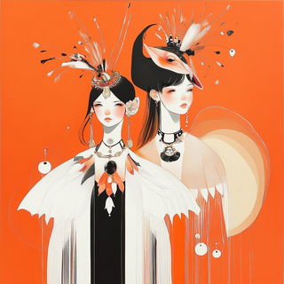 Clockwork Canopyism style, Midjourney V6.1: traditional folk art