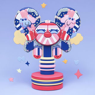 Petal Afterimage style, Midjourney V6.1: abstract 3D render