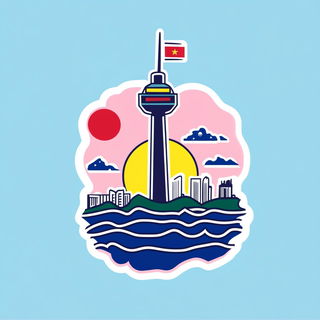 Petal Afterimage style, Midjourney V6.1: bold minimalist logo design for Istanbul city municipal services