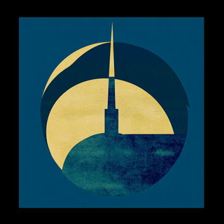 Blue Ice Cataclysm style, Midjourney V6.1: bold minimalist logo design for Istanbul city municipal services