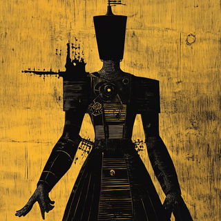 Refractobloom style, Midjourney V6.1: concept art character design of retropunk steam knight