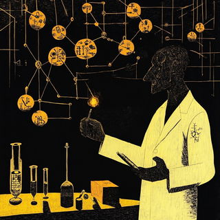 Refractobloom style, Midjourney V6.1: editorial illustration for popular scientific magazine cover