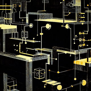 Refractobloom style, Midjourney V6.1: technical infrastructure blueprint schematics