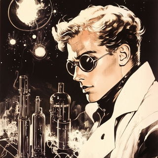 Chromaflux style, Midjourney V6.1: editorial illustration for popular scientific magazine cover