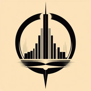 Chromaflux style, Midjourney V6.1: bold minimalist logo design for Istanbul city municipal services