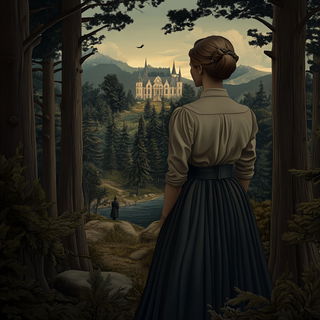Hatching Under the Eaves style, Midjourney V6.1: retro fairy-tale illustration