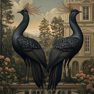 Hatching Under the Eaves style, Midjourney V6.1: traditional folk art