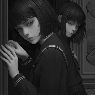 Hatching Under the Eaves style, Midjourney V6.1: black-and-white manga comic strip
