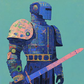 Lepidopink style, Midjourney V6.1: concept art character design of retropunk steam knight