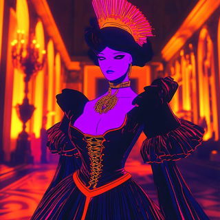 Lighthouse Trilobite style, Midjourney V6.1: haute-couture fashion outfit