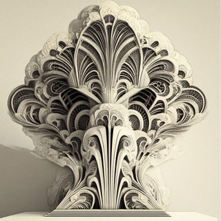 Pyramodelia style, Midjourney V6.1: abstract 3D render