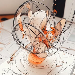 Luminichthys style, Midjourney V6.1: abstract 3D render
