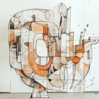 Luminichthys style, Midjourney V6.1: typographic composition with large letters