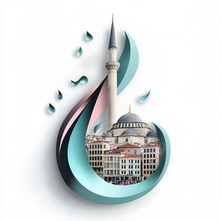 Hatchstring style, Midjourney V6.1: bold minimalist logo design for Istanbul city municipal services